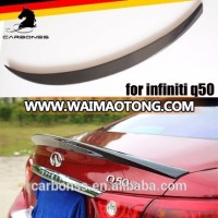 FITS FOR 2014-16 INFINITI Q50 VIP SPORT CARBON FIBER TRUNK BOOT SPOILER WING