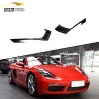 For Porsche 718 Boxster Cayman Carbon Fiber Front Bumper Canards 2-Door 2016-2019